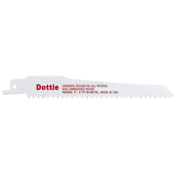 L.H. Dottie 6" L x General Rough-In, All Woods, Nail-Embedded Woods Cutting Reciprocating Saw Blade R656BS